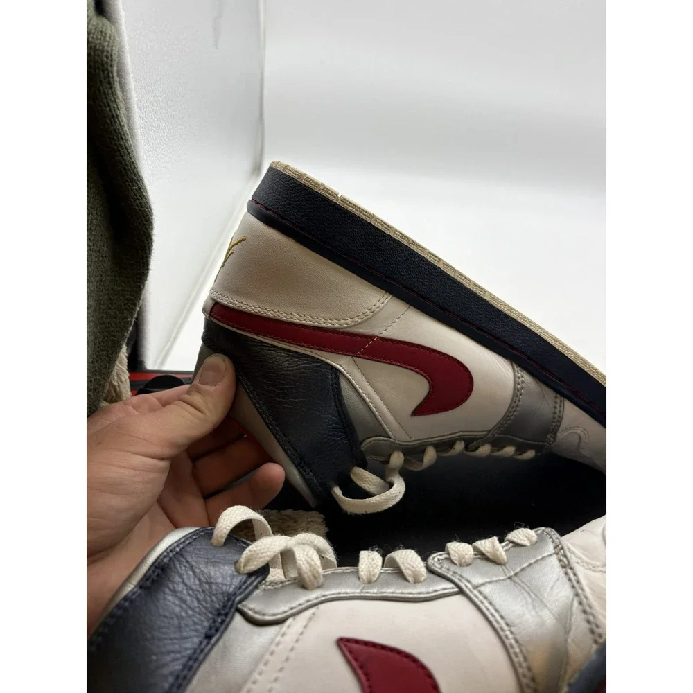 2008 Nike Air Jordan 1 Retro Olympic USA High Top Sneakers Mens 10 136085-161